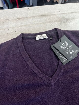 Maglione Brunello Cucinelli Cashmere Viola Donna L