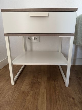 Mesita Noche Madera Blanca Ikea