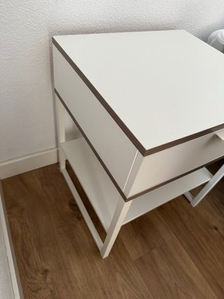 Mesita Noche Madera Blanca Ikea