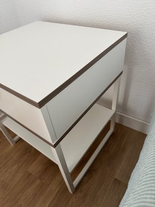 Mesita Noche Madera Blanca Ikea