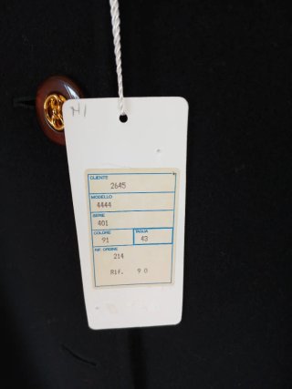 Cappotto Vintage Nero Taglia 43