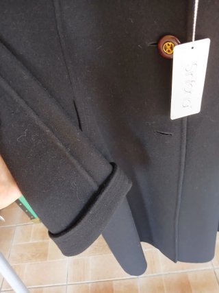 Cappotto Vintage Nero Taglia 43