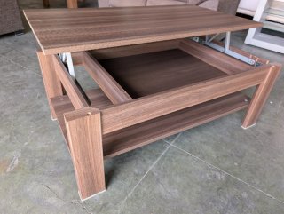 Mesa de centro elevable madera