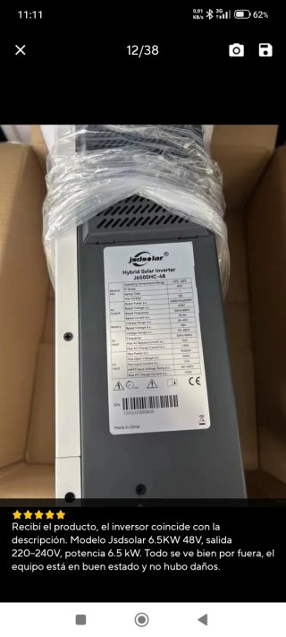 Inversor Solar Híbrido JSDsolar 6.5KW, 9000w panel