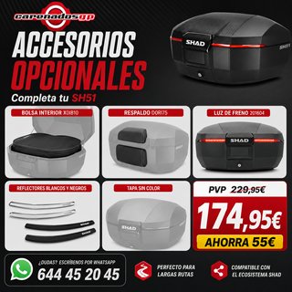 BAUL SHAD SH51 CARBONO PARA 2 CASCOS