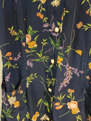 Vestido floral azul talla 50