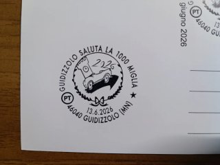 Tris Cartoline 1000 Miglia 2026 + Francobollo