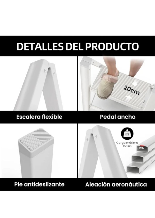 Escada Dobrável de 3 Degraus
