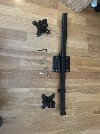 Soporte Pared 2 Monitores Brazo Adaptador