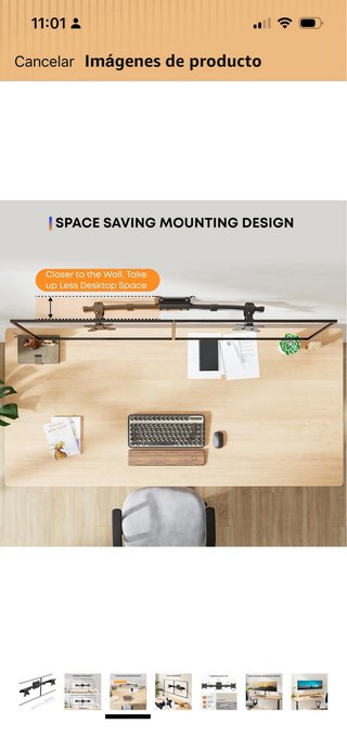 Soporte Pared 2 Monitores Brazo Adaptador