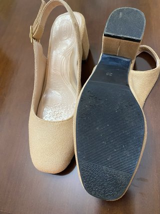 Zapatos de vestir beige slingback