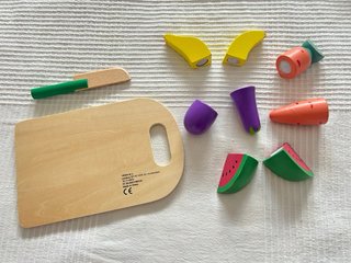 Juego de Cocina Madera Frutas y Verduras