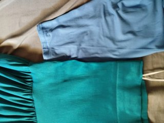 Falda larga azul talla 38