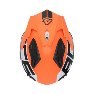 Casco Acerbis Jet Aria Graphic Naranja Fluo