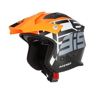 Casco Acerbis Jet Aria Graphic Naranja Fluo