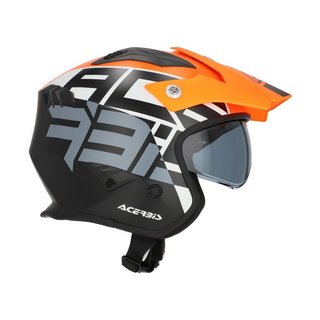 Casco Acerbis Jet Aria Graphic Naranja Fluo