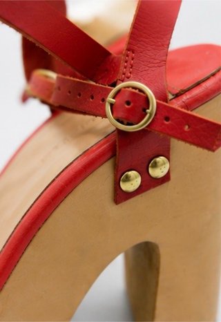 Sandalias Stradivarius Plataforma Rojas Talla 35