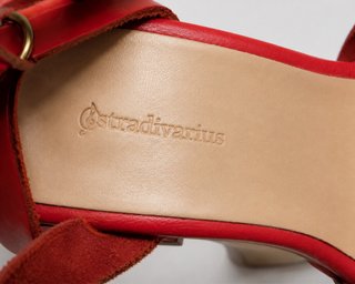 Sandalias Stradivarius Plataforma Rojas Talla 35