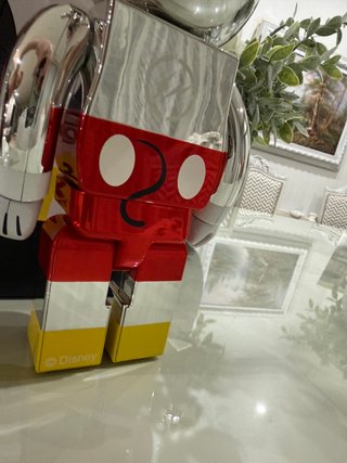 Bearbrick 400% Mickey Mouse Cromado