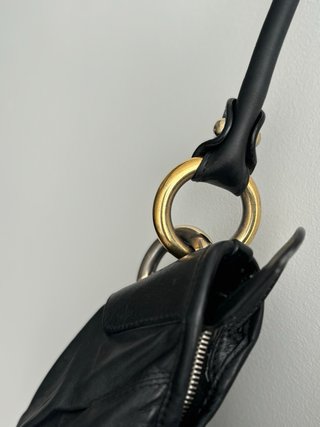 Bolso Bally piel negra auténtica | Luxury Hobo Bag