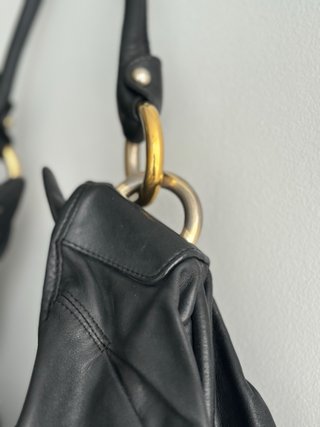 Bolso Bally piel negra auténtica | Luxury Hobo Bag