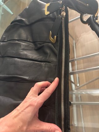 Bolso Bally piel negra auténtica | Luxury Hobo Bag