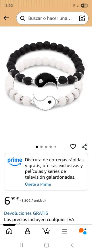 Dúo Pulseras Yin Yang Equilibrio Conexión