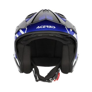 Casco Acerbis Jet Aria Graphic Negro/Azul
