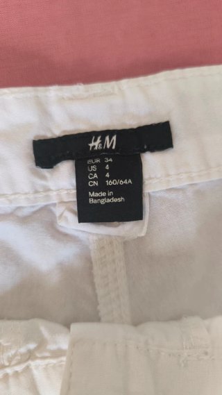 Shorts H&M vita bassa bianchi XS