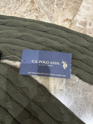 Jersey US Polo Assn trenzado verde oliva