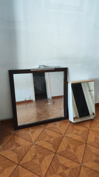Armario de baño y espejo led