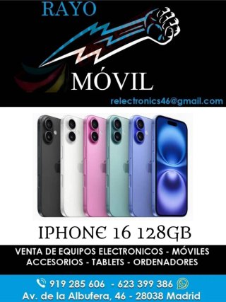 iPhone 16 128GB Nuevo Precintado