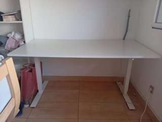Escritorio elevable IKEA TROTTEN blanco 120x70