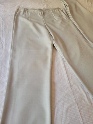 2 Pantaloni eleganti donna beige taglia L