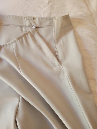2 Pantaloni eleganti donna beige taglia L