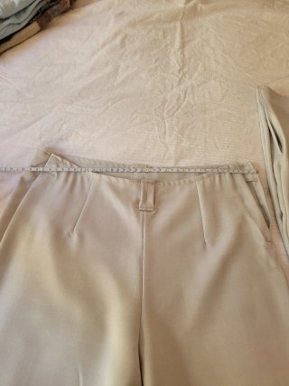 2 Pantaloni eleganti donna beige taglia L