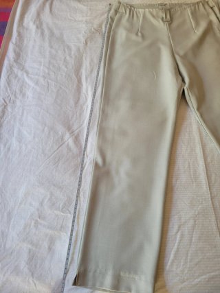 2 Pantaloni eleganti donna beige taglia L