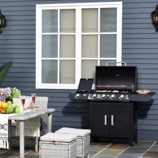 Barbacoa Gas 4+1 Quemadores 14,4 KW Mesas