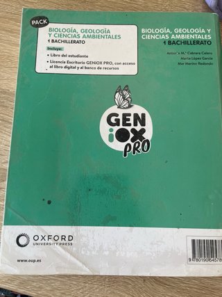 Biología 1º Bach Oxford