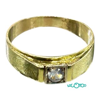 Anillo Oro 18K Solitario Talla 18