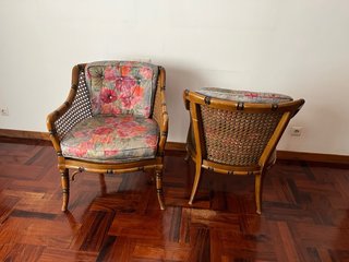 Pareja de butacas estilo bambú