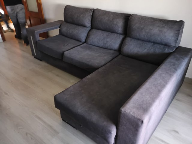 Sofá Lecco Negro/Gris Tela