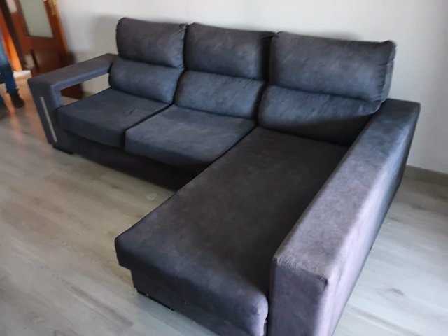 Sofá Lecco Negro/Gris Tela