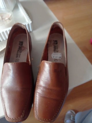 Zapatos Pitillos Piel Mujer Talla 38 Marrones