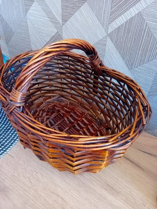 Ceste di rattan e vimini vintage (2 unità)