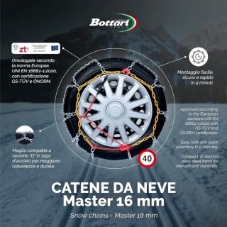 Cadenas de nieve Bottari Master 16mm