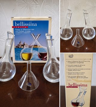 Aceitera y Vinagrera Bellissima cristal de Bohemia