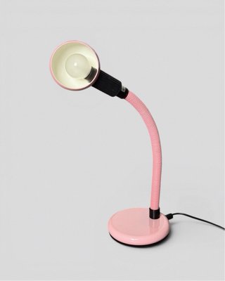 Lampada da tavolo vintage Space Age anni 70 rosa