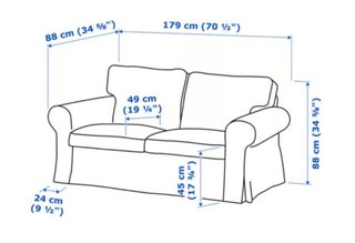 Sofá 2 plazas IKEA EKTORP blanco