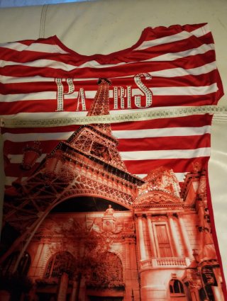 T-shirt donna con stampa Torre Eiffel